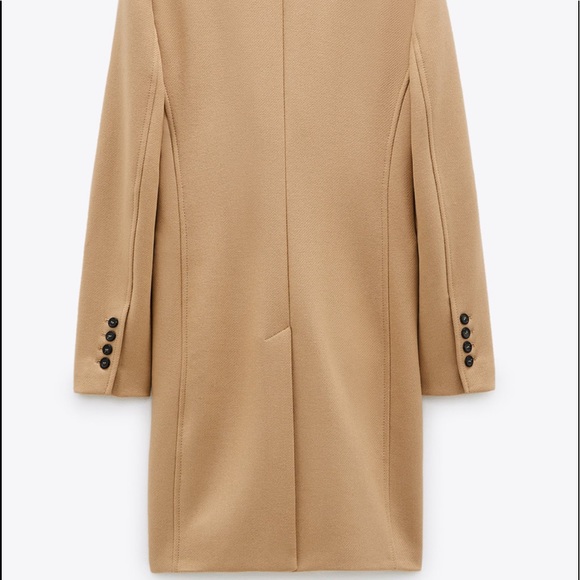 Zara wool blend coat brown Italian size XS sma nwt - Picture 3 of 11